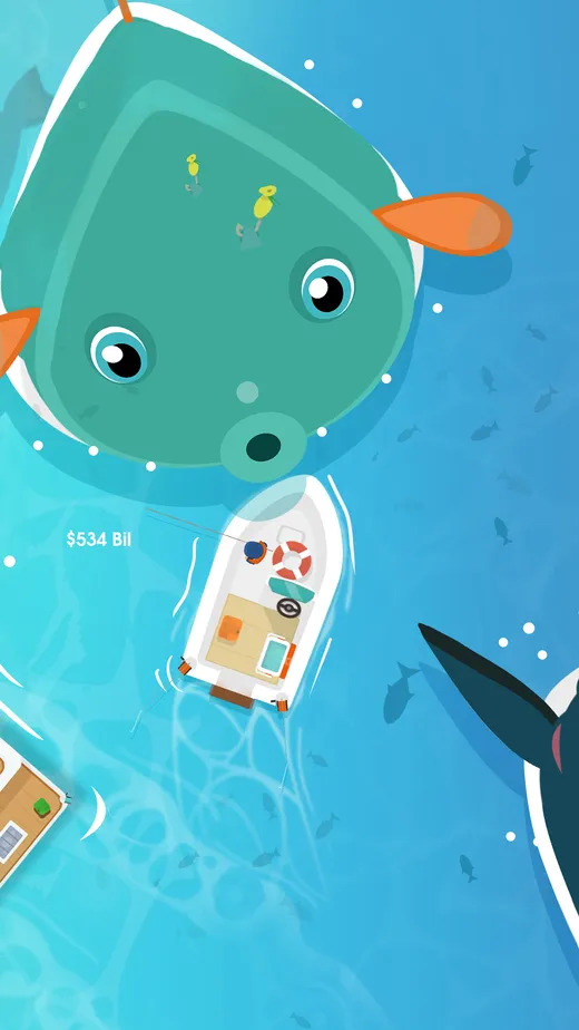 Hochformatige Spielszene aus Hooked Inc, zweites Bild der Google-Play-Galerie