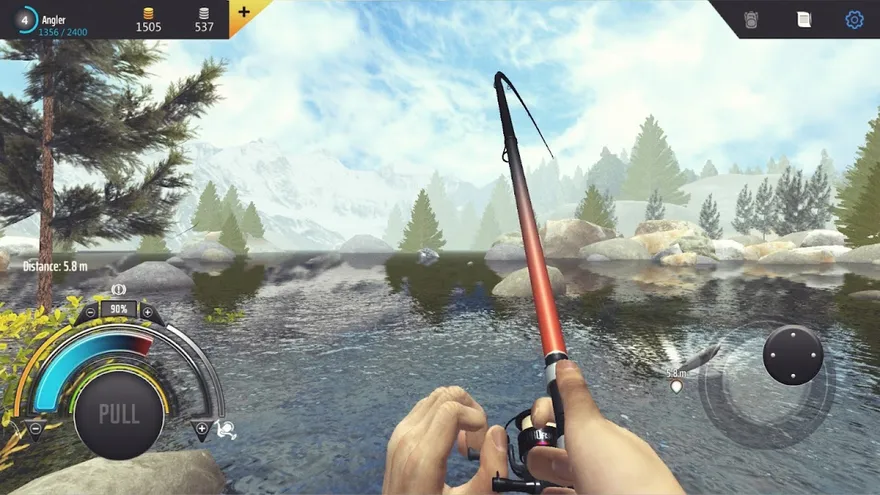 Spielszene aus Professional Fishing, drittes Bild der Google-Play-Galerie